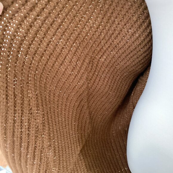 New Cozy Chic Brown Knit Sweater Dress Cardigan - Size S-M - Picture 3 of 8